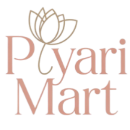 Logo of Pyari Mart with a stylized lotus flower on a white background